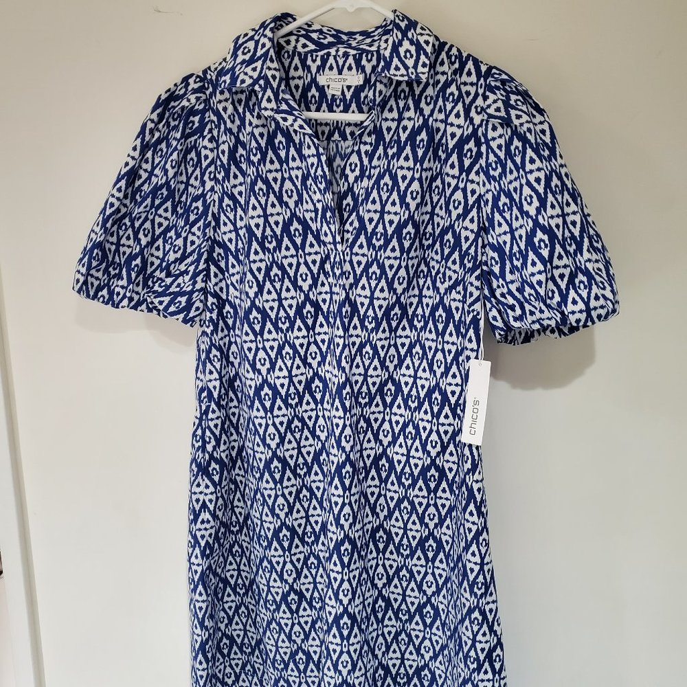 Chico's balloon sleeve dress NWT